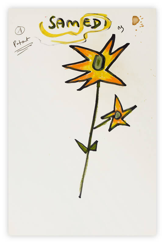 Fleur du samedi, de l'agenda de Jacques Prévert